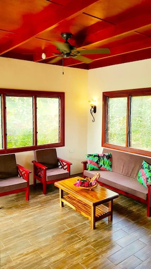 Living area - Sacred Garden Fiji (Taveuni Island West)