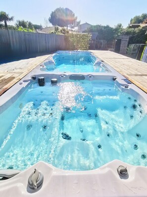 Outdoor pool, a heated pool