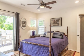 2 bedrooms, desk, iron/ironing board, travel cot