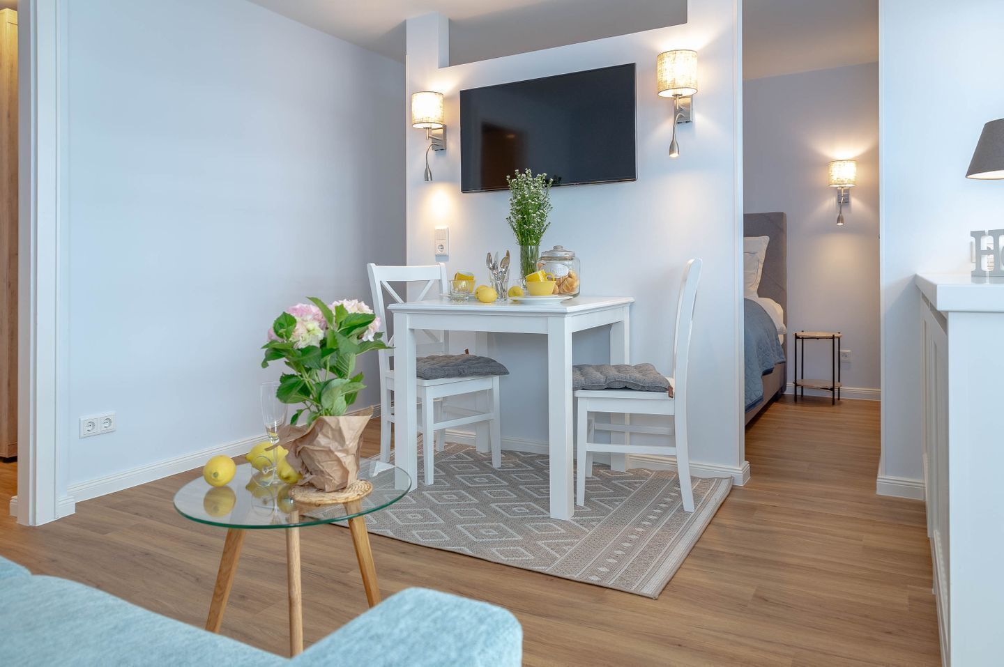 1 غرفة نوم وملاءات أسرّة