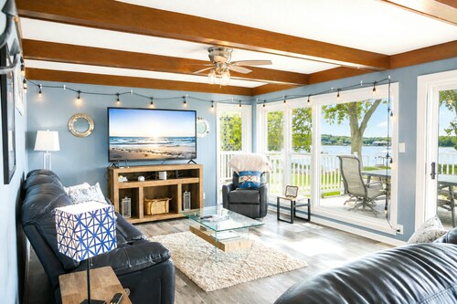 ⚓️Direct lake Lakefront Home Tritoon rental available