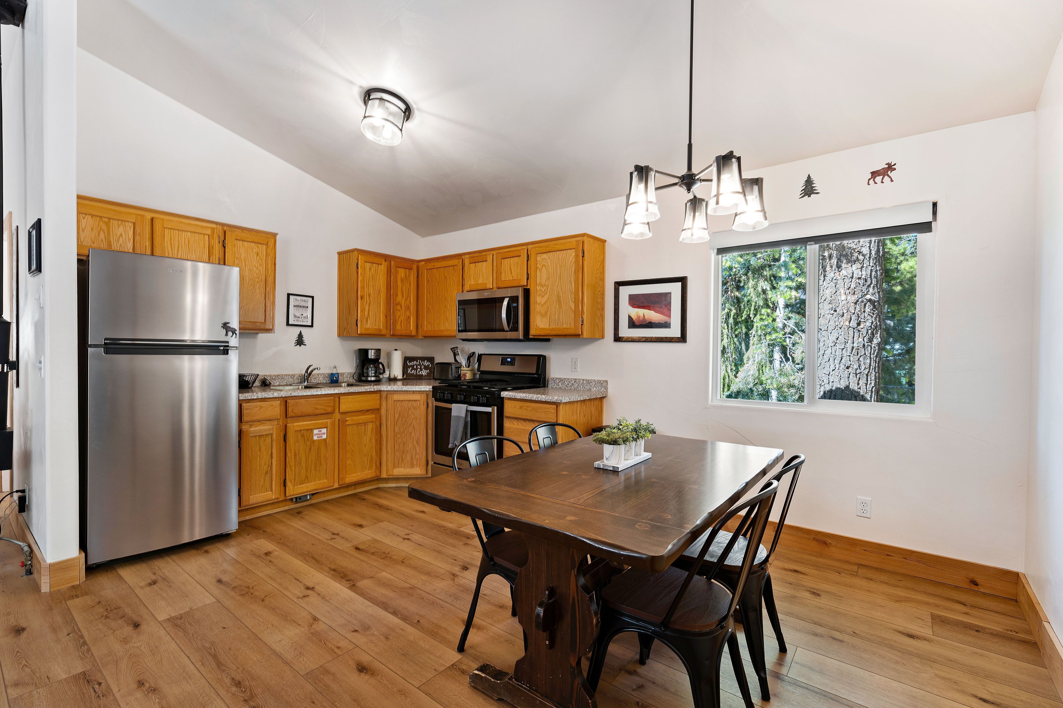 Fridge, oven, stovetop
