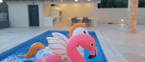 Outdoor pool, a heated pool