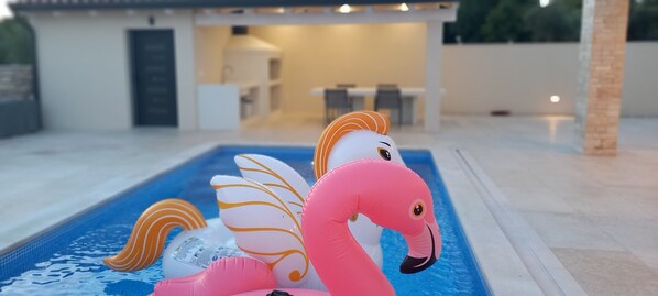 Outdoor pool, a heated pool