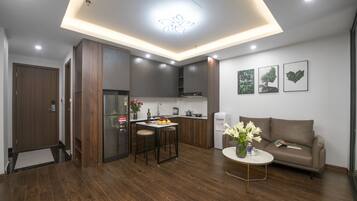 Apartamento luxo | 1 quarto, escrivaninha, Wi-Fi de cortesia