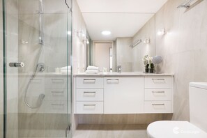 Shower, hair dryer