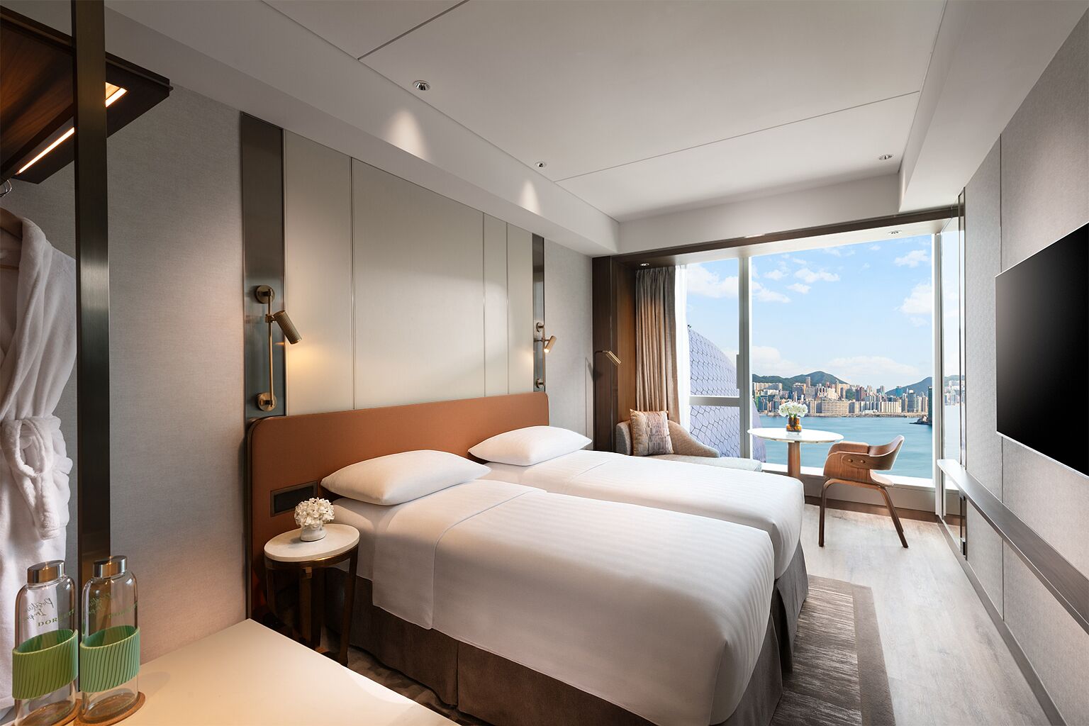 Premier Harbour View Room with Twin Bed | 미니바, 객실 내 금고, 암막 커튼, 방음 설비