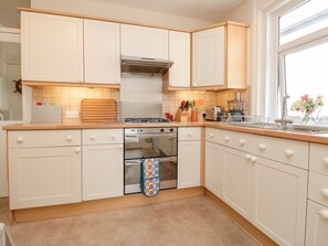 Fridge, dishwasher, electric kettle, toaster
