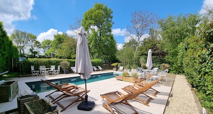 Longère 156m² 4 6 to 11P 8beds Heated Pool Sancerre Vineyard. Centre Loire