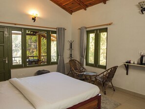 Deluxe Room | Egyptian cotton sheets, premium bedding, down comforters - The Himalayan Living Whistling Pines  (Dhari)