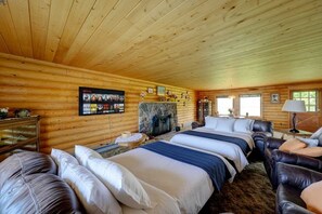 Interior - Hideaway Cabin: Ruggedly Sophisticated Cabin with Mountain Views, Fire Pit, and Pets Invited • Minutes to Buffalo & Trails. (Buffalo)