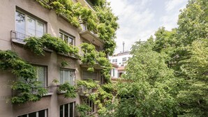 A multi-story building with balconies covered in greenery. - Milano Classy Heritage Home: quiet and prestigious apartment CITY CENTER - 4 BDR (Milano)