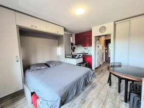 1 bedroom, bed sheets - Cozy apartment "WAPITI" at the foot of the slopes (Les Deserts)