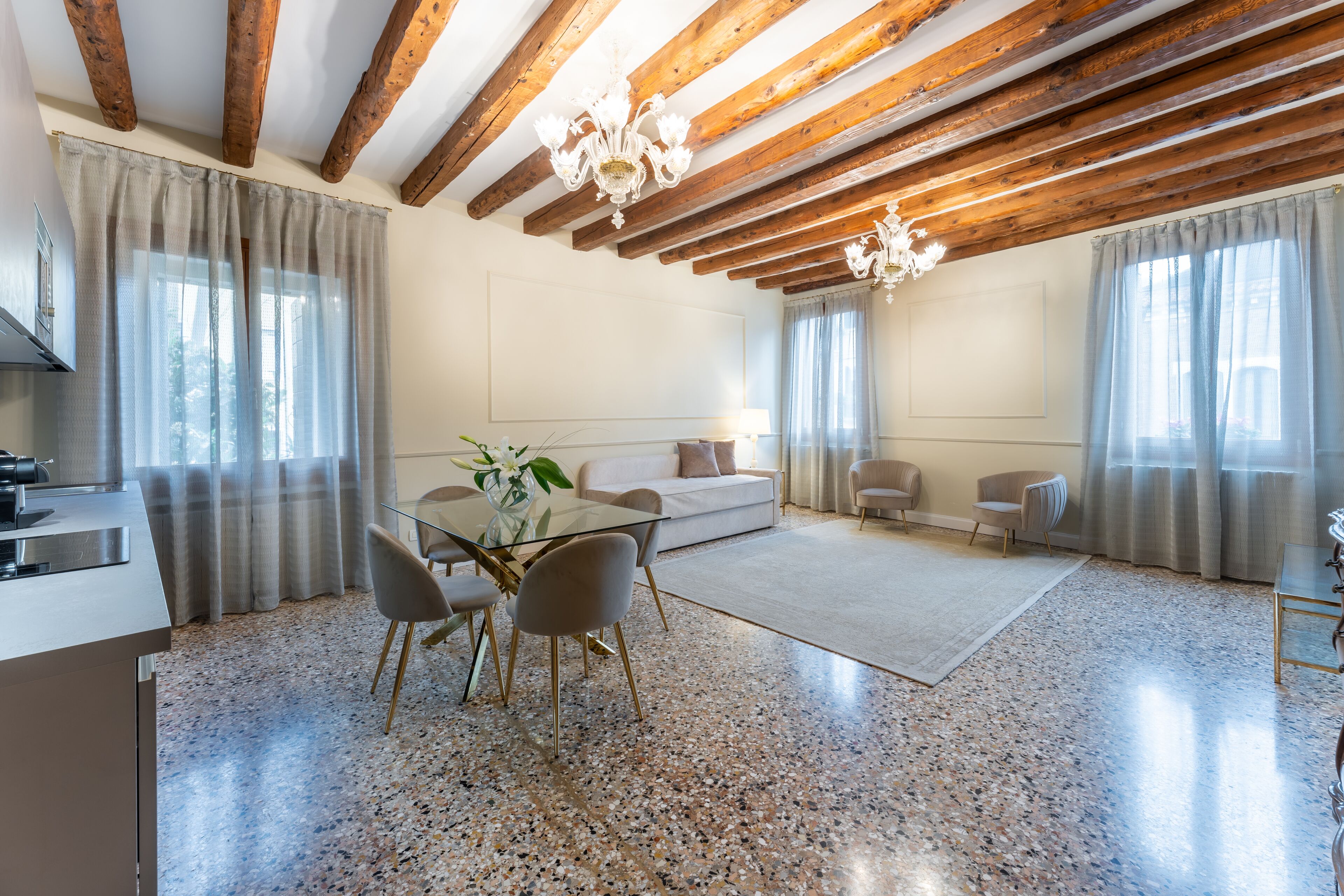 Superior Apartment | Living area | 40-inch TV with satellite channels