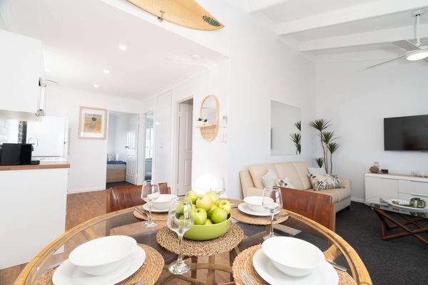 Open-plan lounge, dining, and kitchen for relaxed living