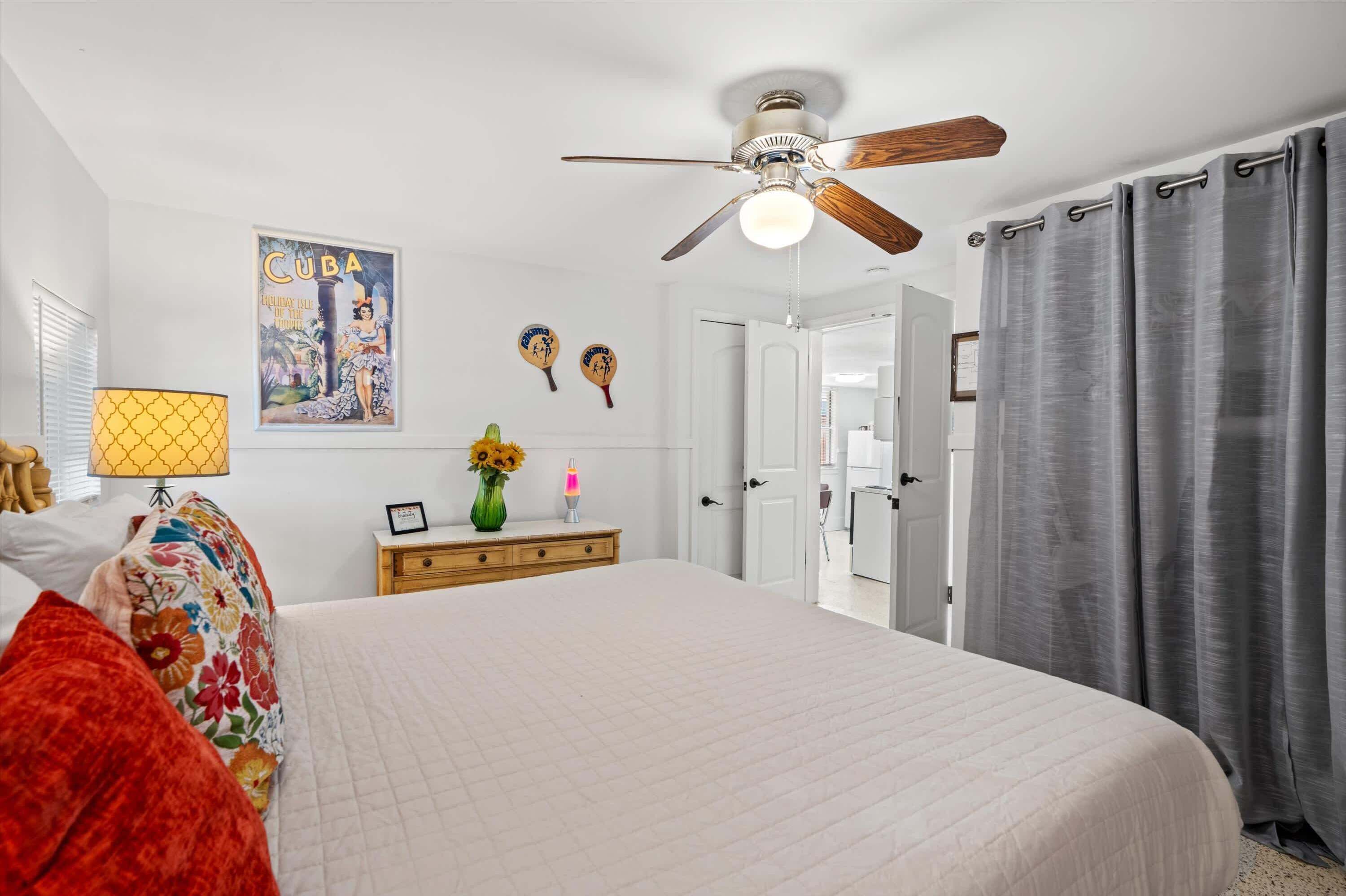 1 bedroom, iron/ironing board, travel crib, WiFi (free)