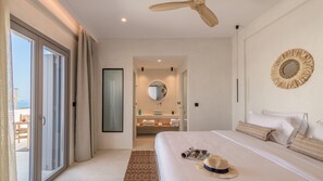 Deluxe Double Room, Partial Sea View | In-room safe, soundproofing, iron/ironing board, free WiFi - Nove Milos Luxury by Estia (Milos)