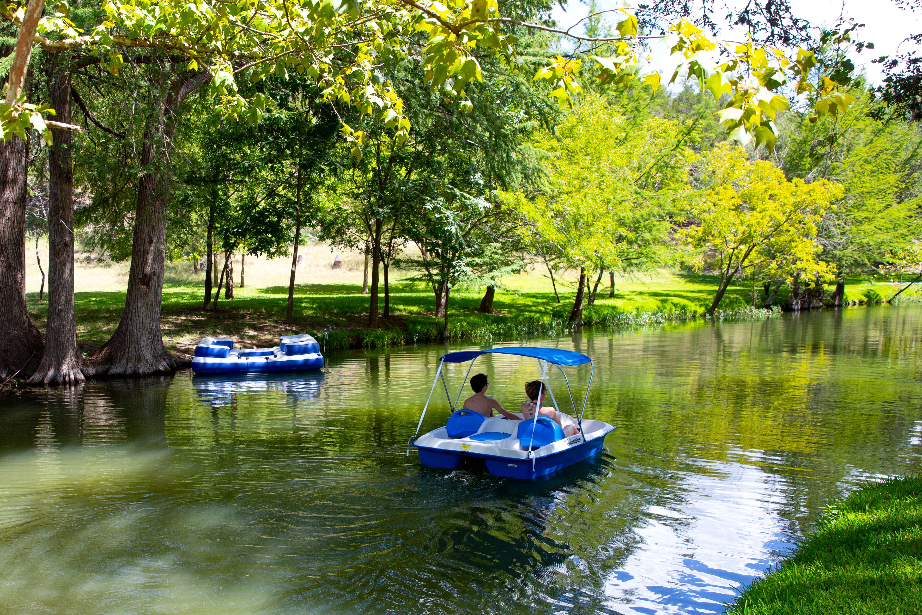 It's camp with all the frills! Luxury rooms, private waterfront, pool, sleeps 31