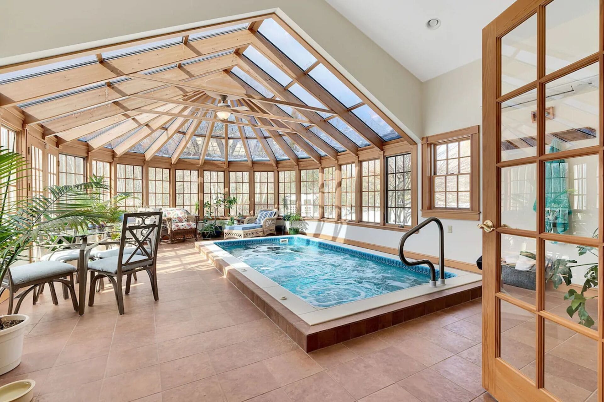 Indoor pool, a heated pool