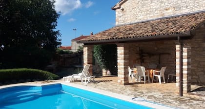 Traditional Istrian stone farmhouse with private pool. Secure & secluded garden.