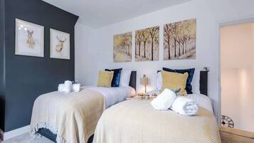 3 bedrooms, iron/ironing board, travel cot, WiFi