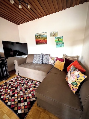 TV, fireplace, books, music library - Cozy house with lake view (Steindorf am Ossiacher See)
