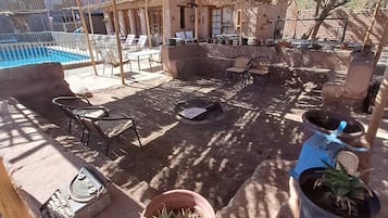 Outdoor banquet area