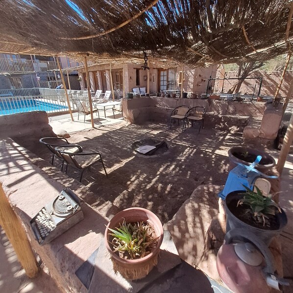 Outdoor banquet area