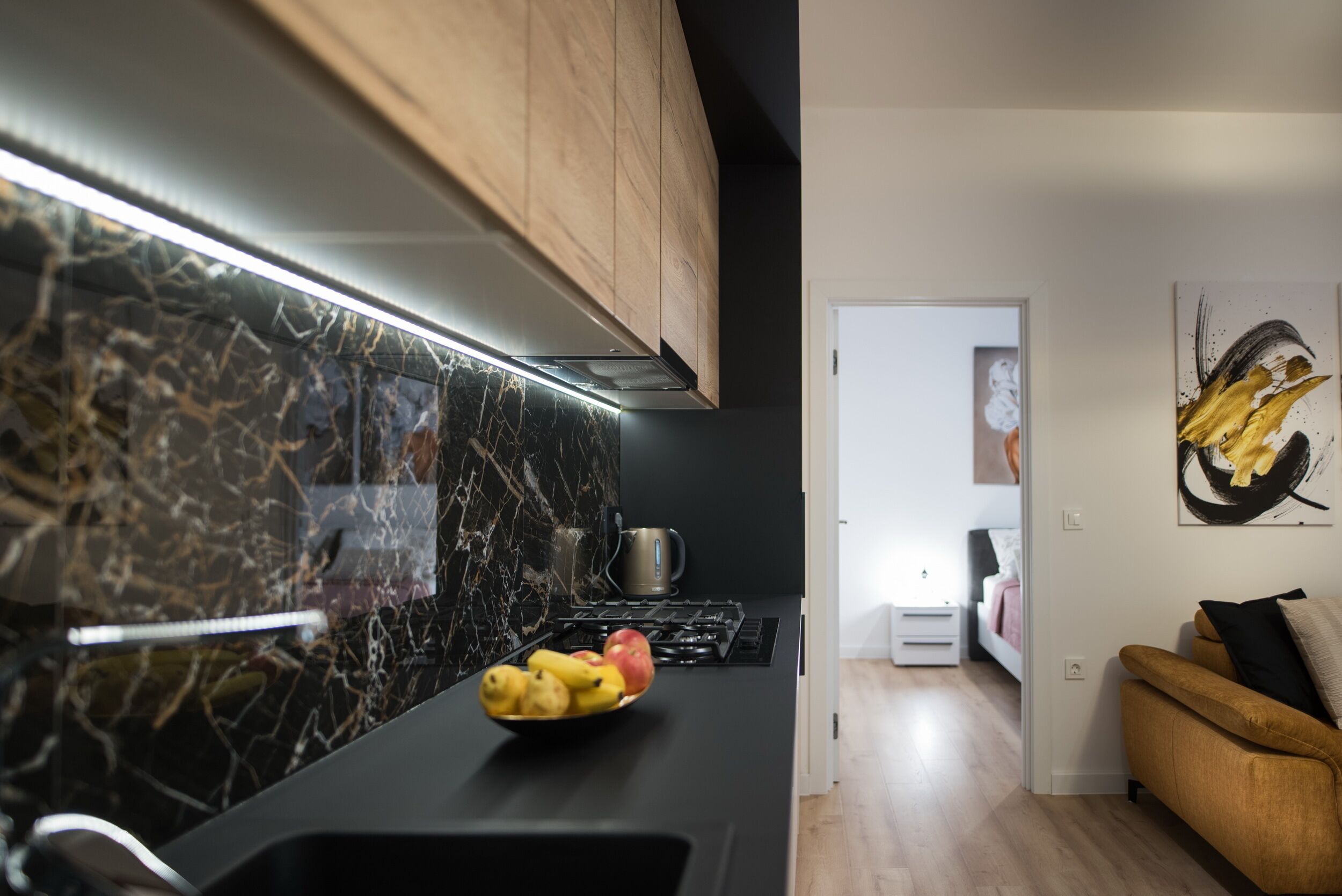 Appartement familial | Cuisine privée | Réfrigérateur grande capacité avec congélateur, four à micro-ondes