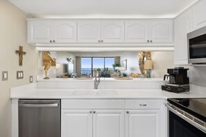 Fridge, microwave, oven, stovetop - Updated Edgewater Beach Resort Condo • Sleeps 6 (Panama City Beach)