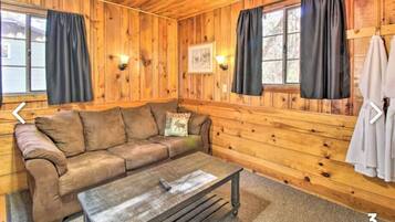 Smart TV, chimenea, reproductor de DVD y libros