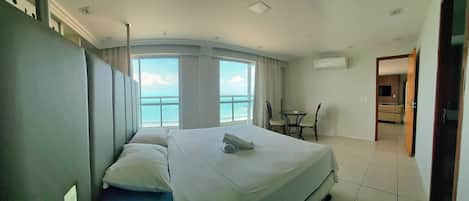 Blackout curtains, free WiFi, bed sheets, wheelchair access