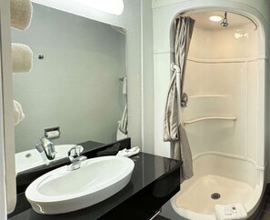 Towels, shampoo