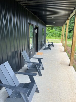 Terrace/patio - Brand New Farmhouse On 93 Acres On Pond. Beautiful View of Real Working Farm (Gamaliel)