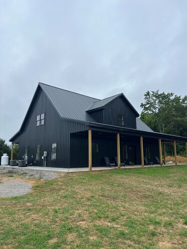 Brand New Farmhouse On 93 Acres On Pond. Beautiful View of Real Working Farm