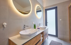 Shower, hair dryer