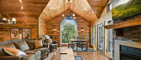 Télévision, cheminée