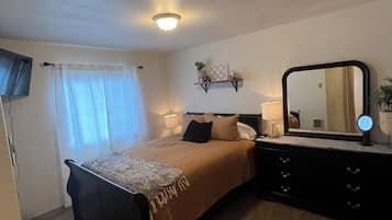 2 bedrooms, iron/ironing board, travel crib, WiFi