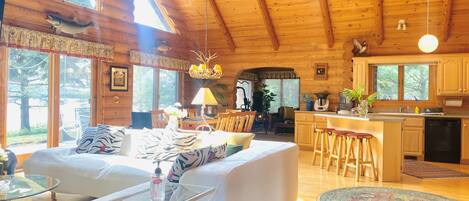 Smart TV, fireplace, printers