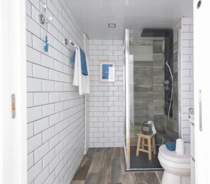 Regadera y secadora de cabello 