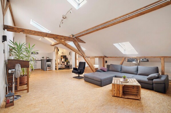 Televisio, DVD-soitin, pöytätennispöytä, stereot