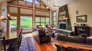 TV, caminetto, videogiochi, lettore DVD