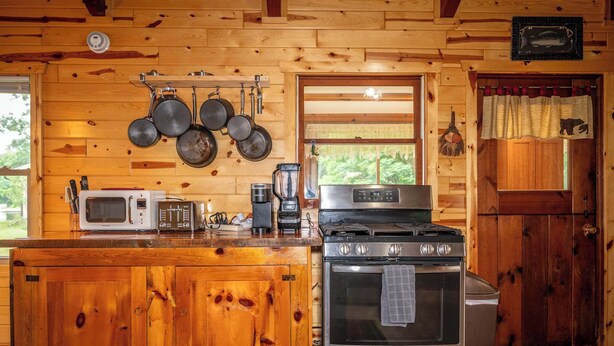 Private kitchen - Waterfront Cabin with Private Lake Access & Fire Pit (Lac du Flambeau)