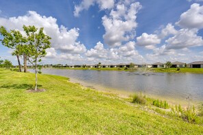 Enjoy serene lakeside views and peaceful surroundings.