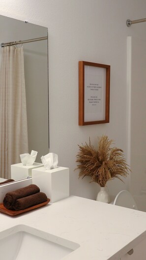 Hiustenkuivaaja, pyyhkeet, saippua, sampoo