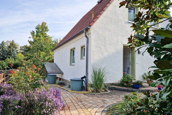 Außenansicht des Wohnhauses von Familie Strietzel