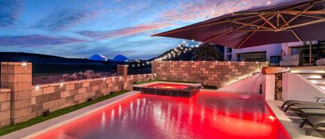 A heated pool