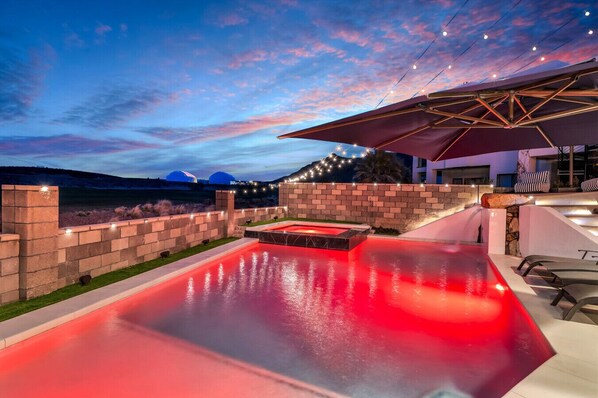 A heated pool