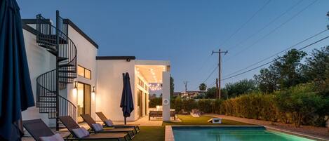 Outdoor pool, a heated pool