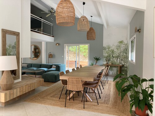 Grande Villa Confortable Avec Piscine, 14 Personnes lac et Golf de Biscarrosse